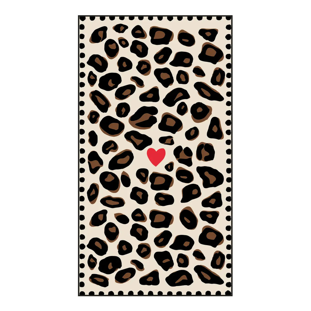 Serviette papier rectangle léopard
