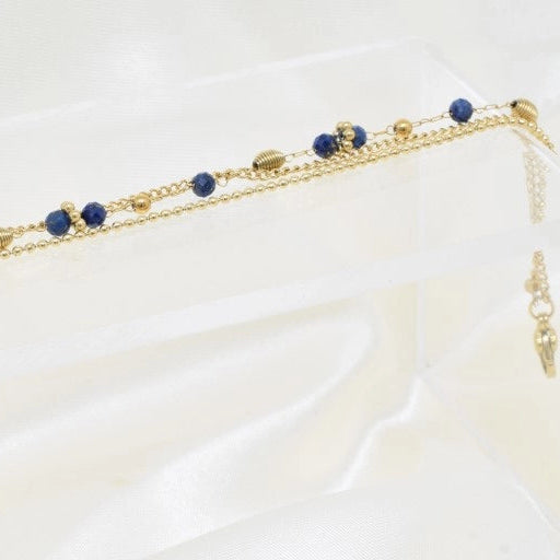 Bracelet doré - Lyly Lapis Lazuli