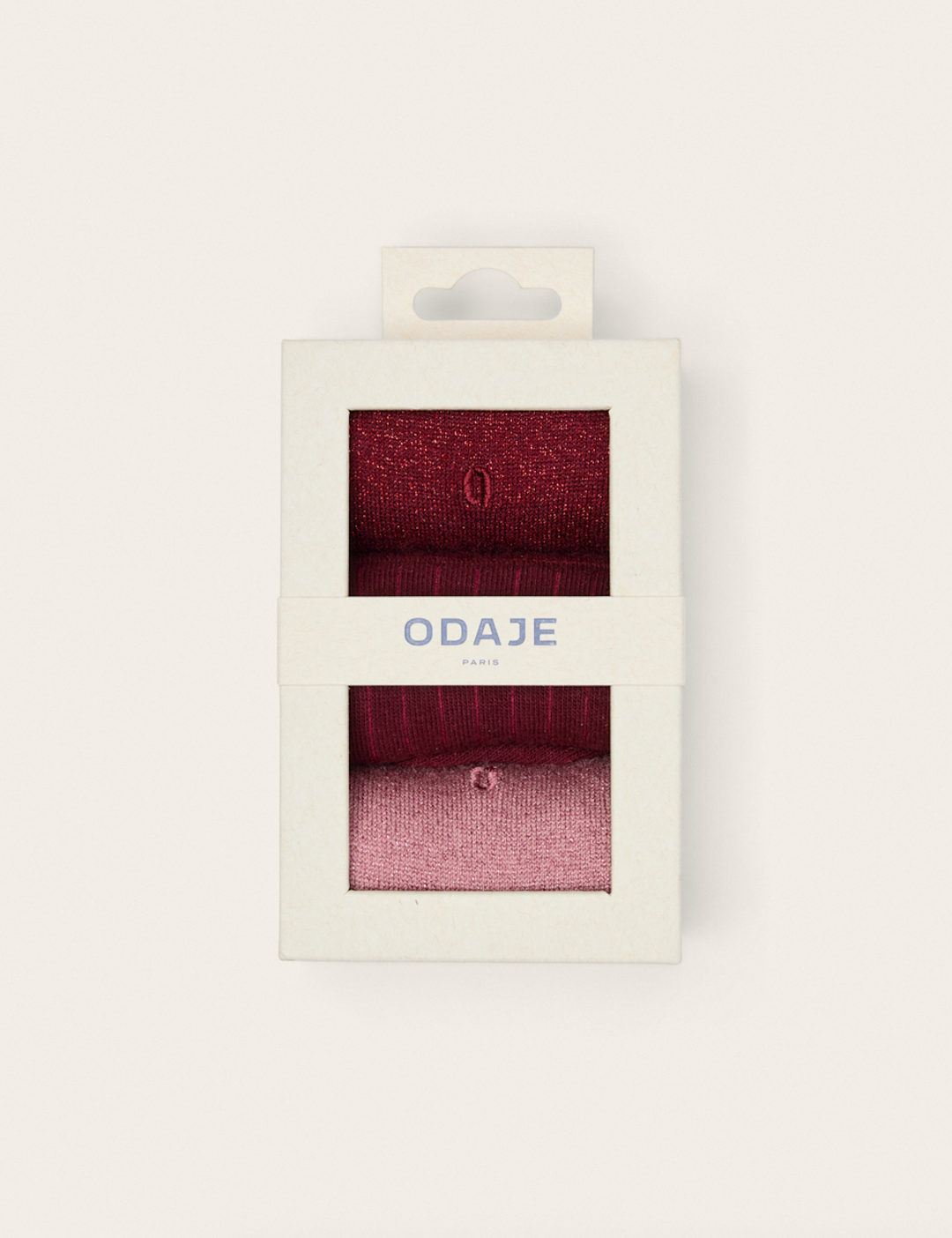 Pack de 3 Chaussettes - paillettes rouge bordeaux rose: Taille unique