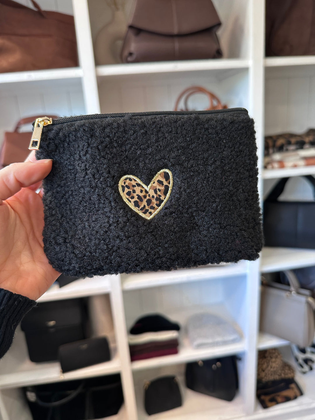 Trousse - Coeur Teddy Noir