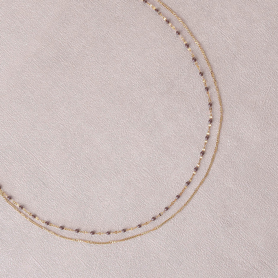 Collier Maëlle -Marron