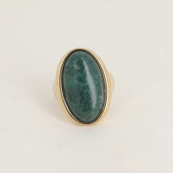 Bague Venisia - Jaspe verte