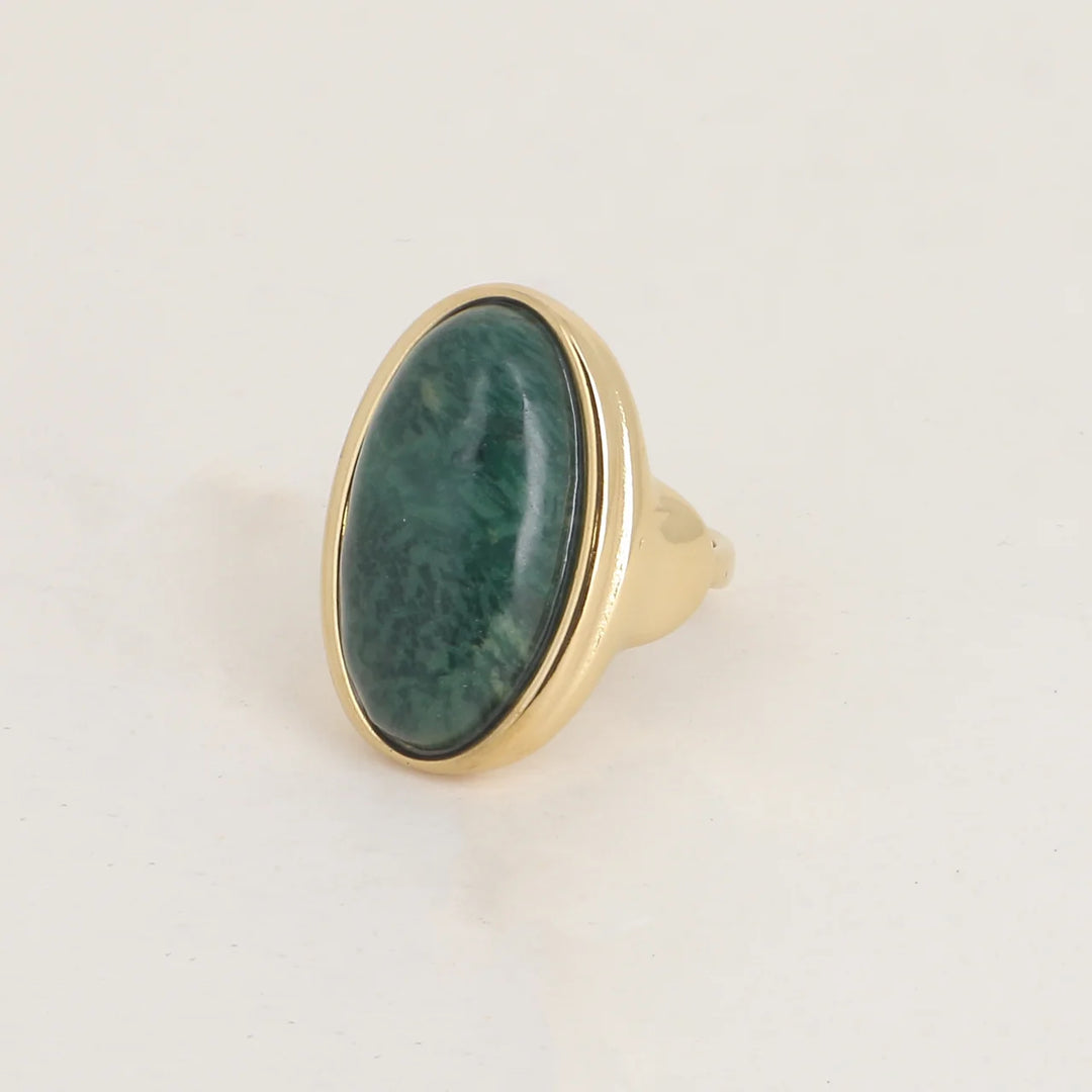 Bague Venisia - Jaspe verte