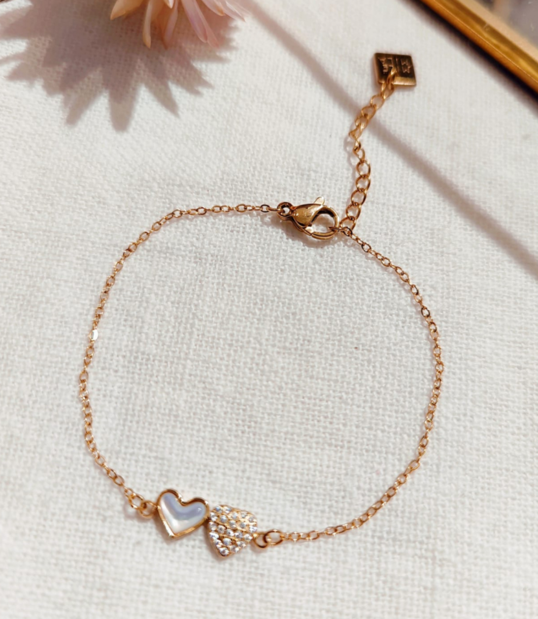 Bracelet Vincent duo coeur