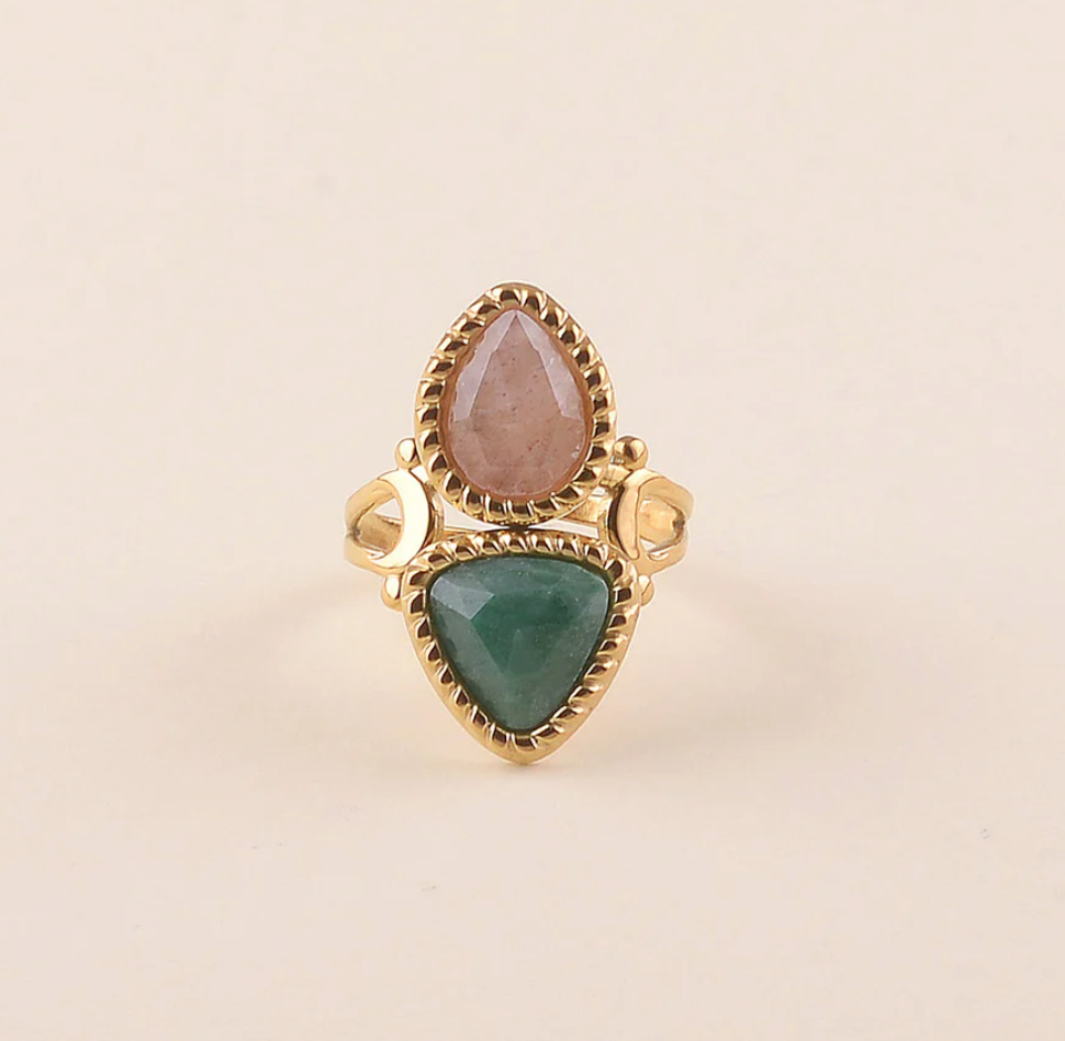 Bague Amaria Jaspe Vert