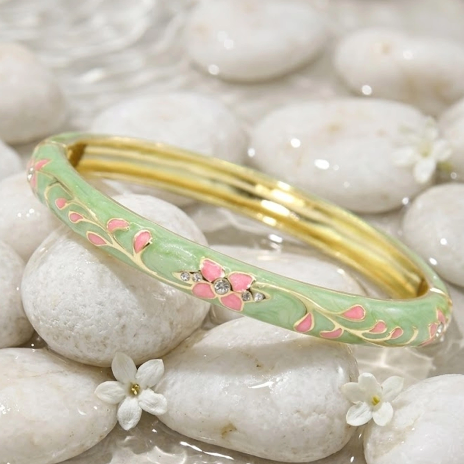 Jonc Thaïlandais Floral - Couleur au choix