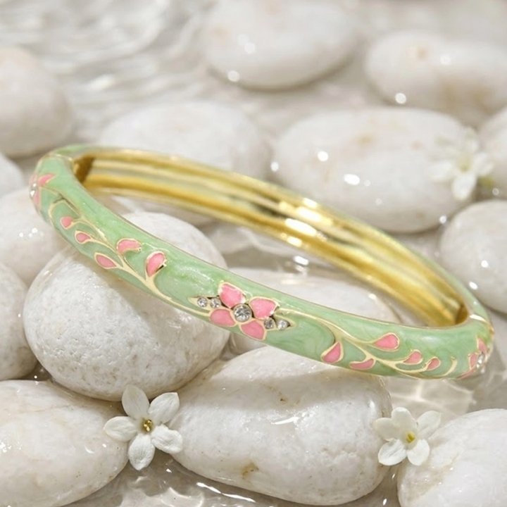 Jonc Thaïlandais Floral - Couleur au choix