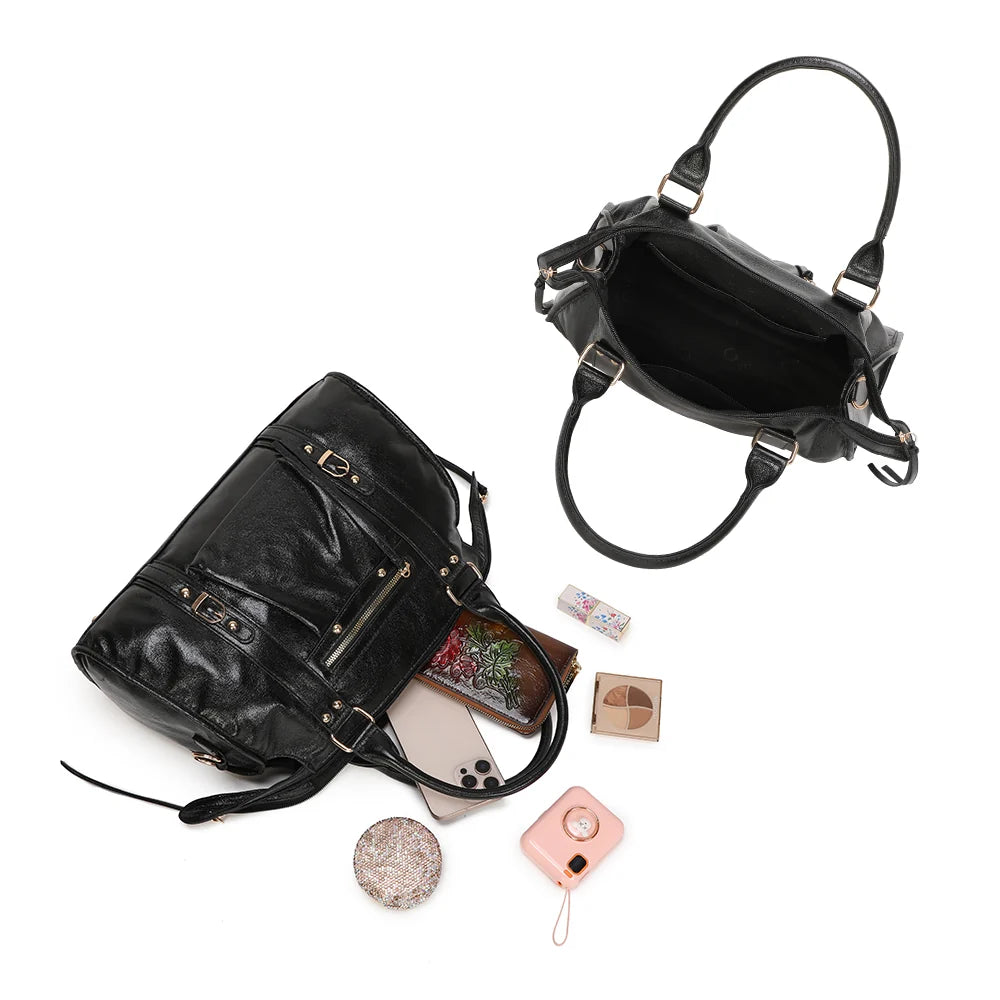 Sac Skyla Medium Métallique Noir