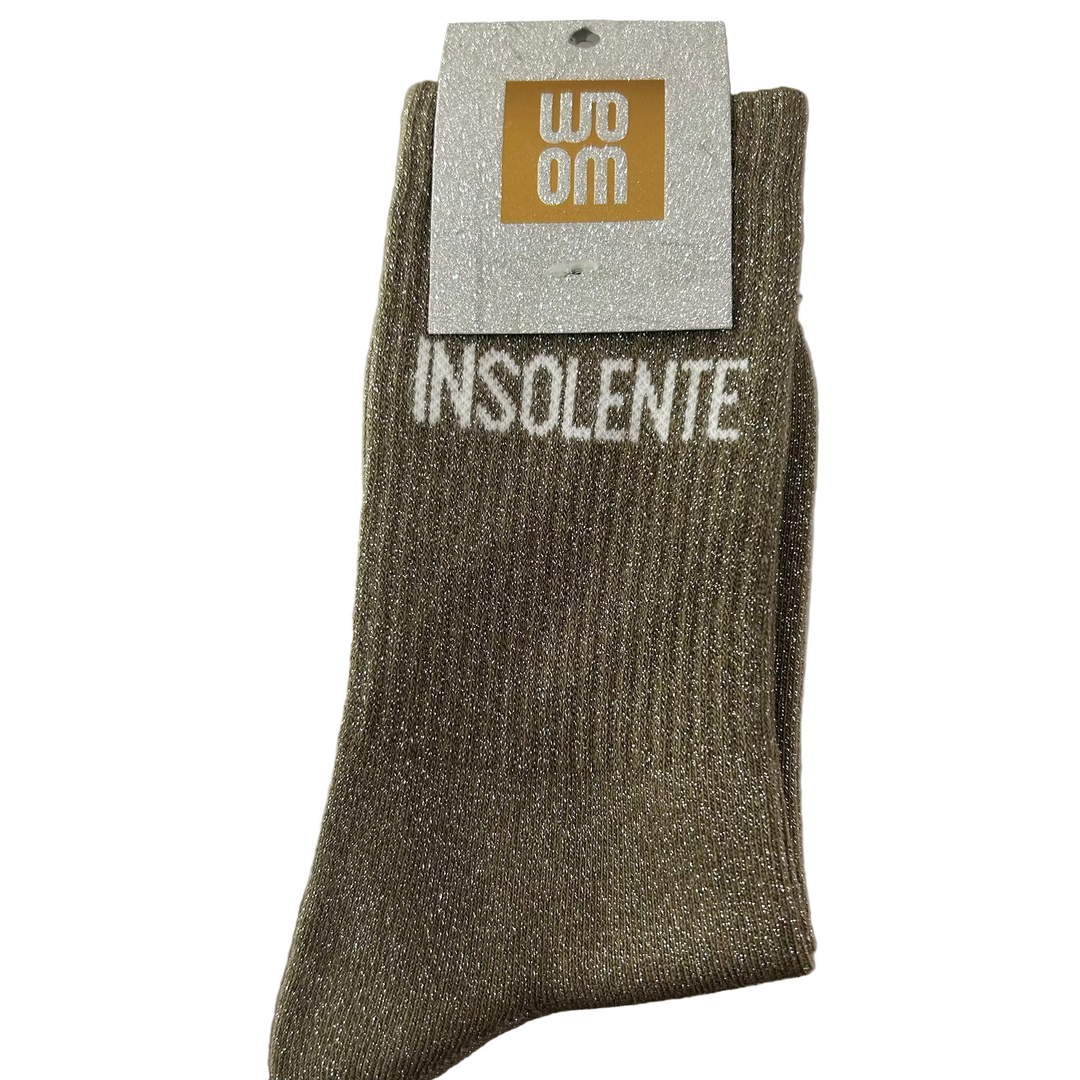 Chaussettes à Paillettes "Insolente" Kaki