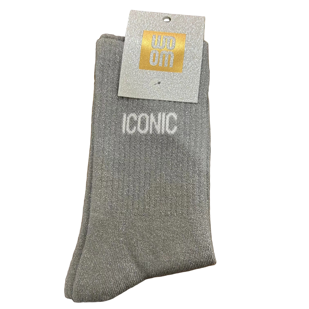 Chaussettes à Paillettes "Iconic" Silver Moon