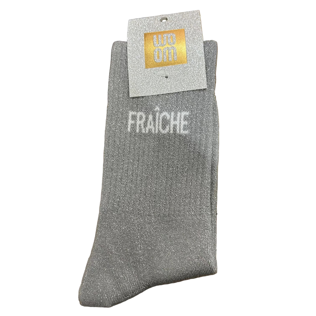 Chaussettes à Paillettes "Fraîche" Silver Moon- Taille