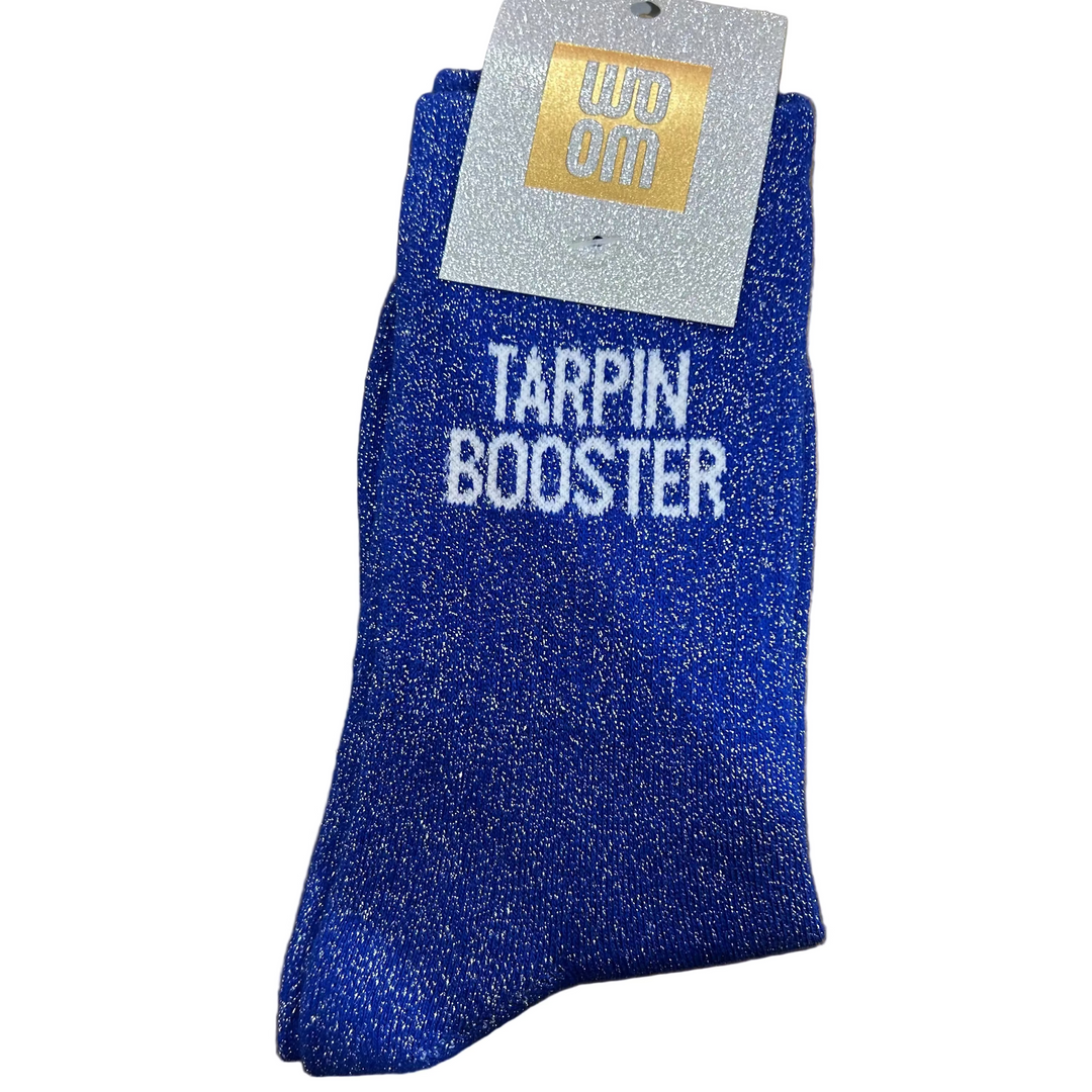 Chaussettes à Paillettes "Tarpin Booster" Bleu Electrique