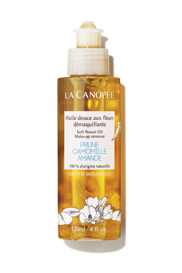 Huile douce aux fleurs démaquillantes