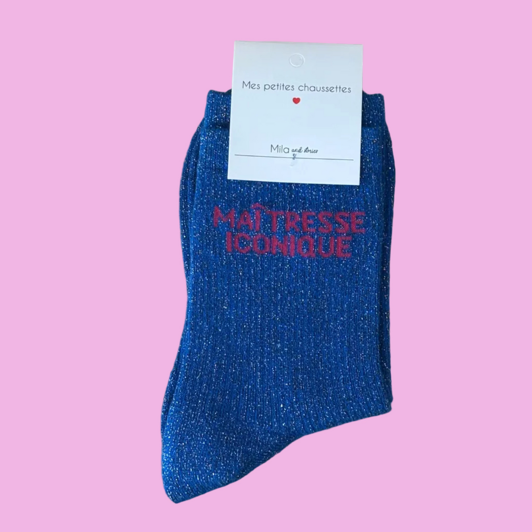 Chaussettes - Maîtresses iconique bleu
