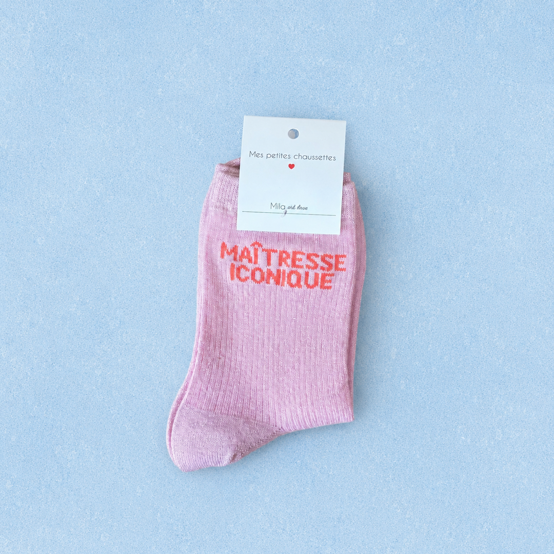 Chaussettes - Maîtresses iconique  rose