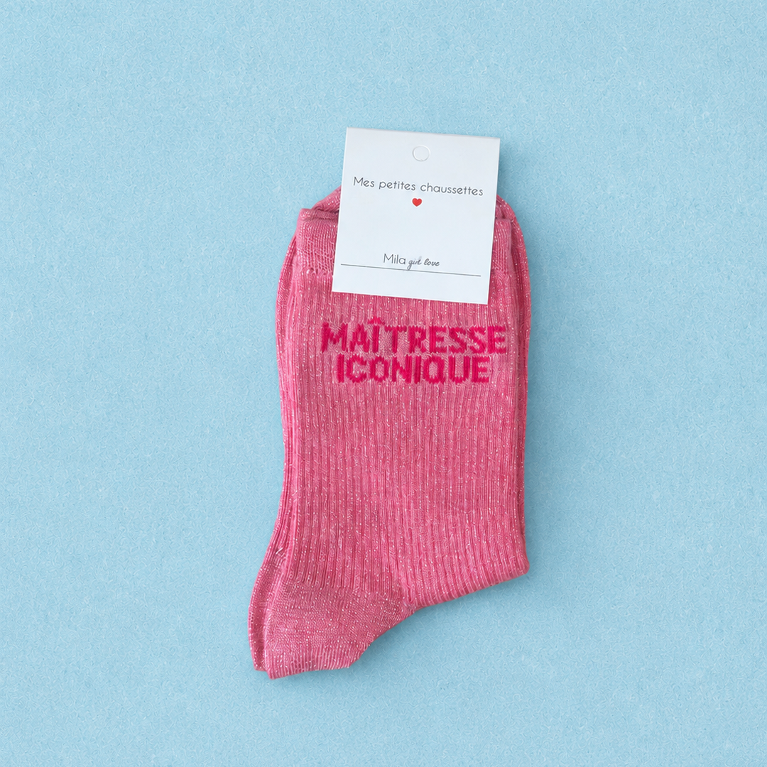 Chaussettes - Maîtresses iconique fuchsia