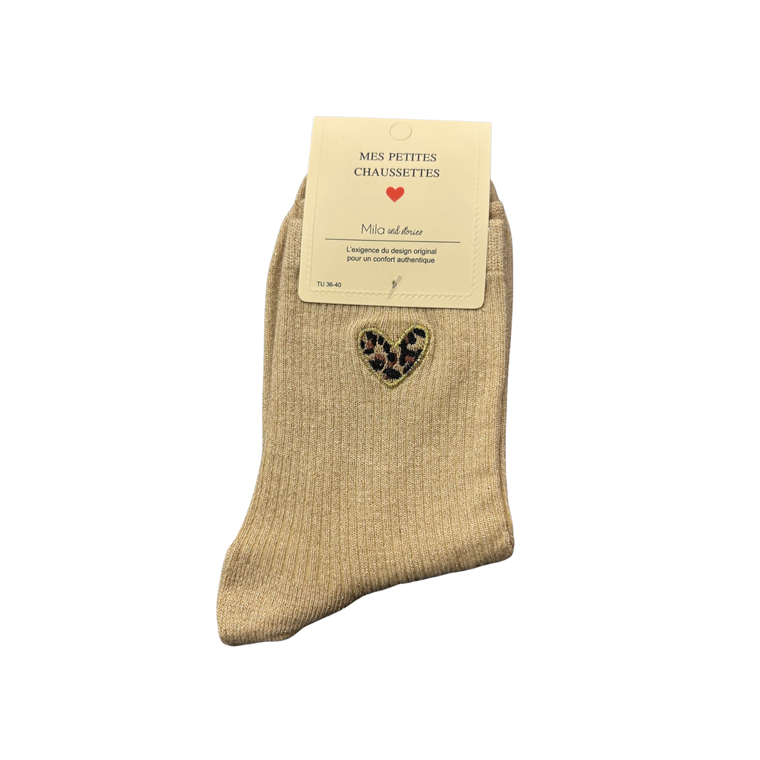 Chaussettes Léopard - Beige