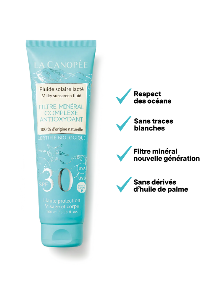 Fluide solaire lacté SPF30+ 100ml