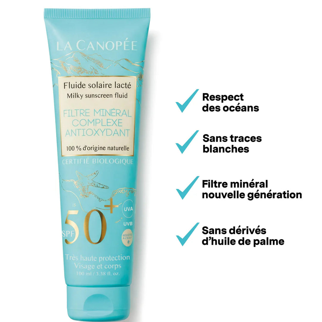 Fluide solaire lacté SPF50+ 100ml