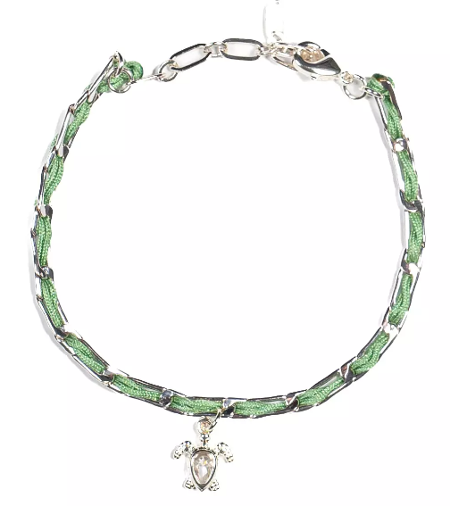 Bracelet Baptême Argent - Vert