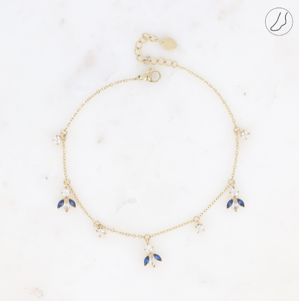 Chaîne cheville Katarina - doré marine