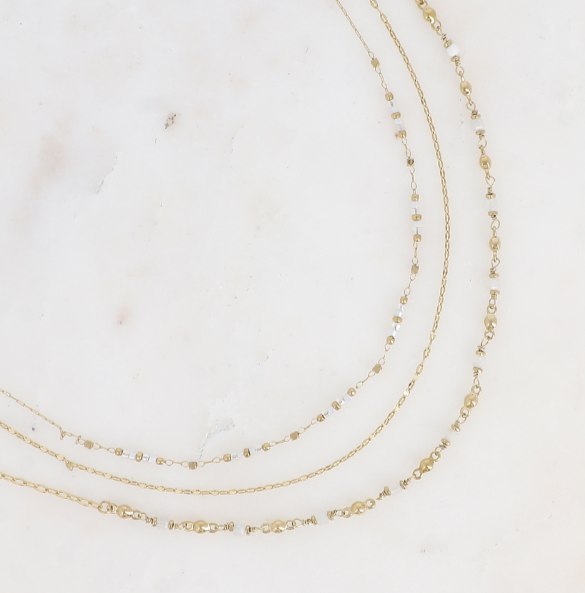 Collier Donna - Agate blanche