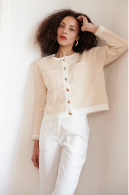 Veste en laine bi color - Thomas