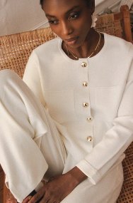 Veste en laine écru - Thomas