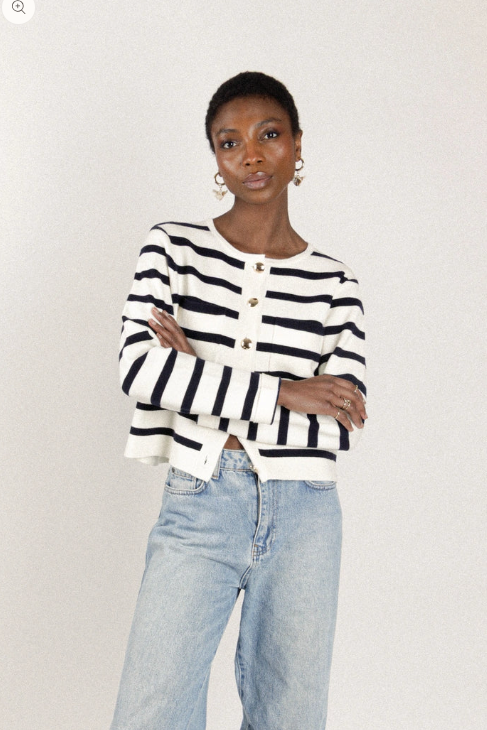 Veste en laine rayé - Thomas