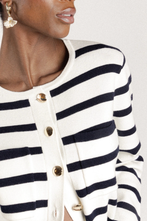 Veste en laine rayé - Thomas