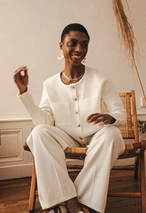 Veste en laine écru - Thomas