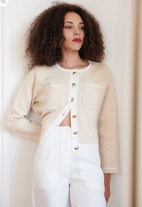 Veste en laine bi color - Thomas