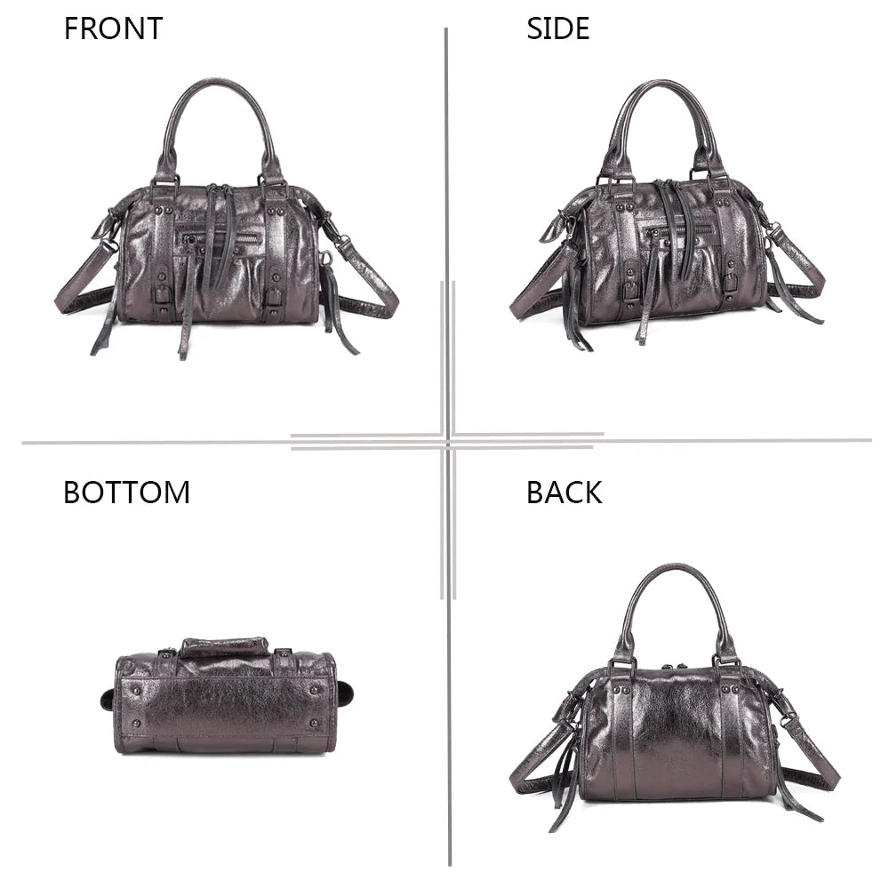 Sac Skyla Brillant gris argenté