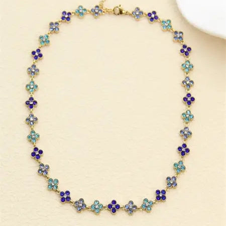 Collier - Trèfle bleu