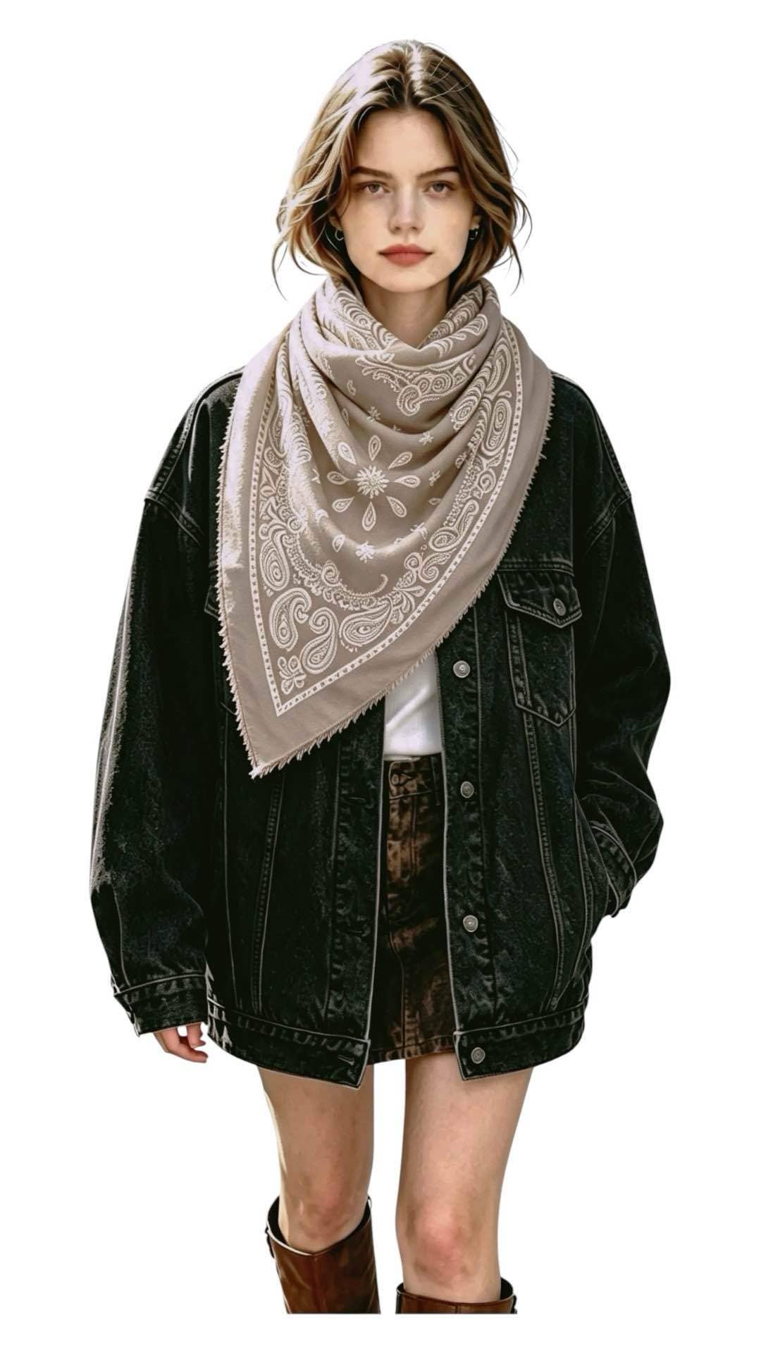 Foulard carré Taupe