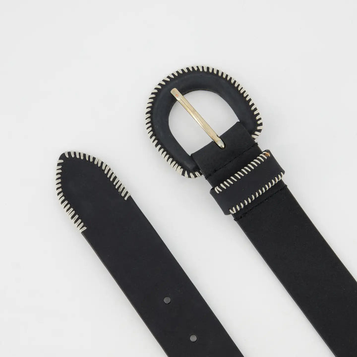 CEINTURE CUIR SUEDE NOIR GALA