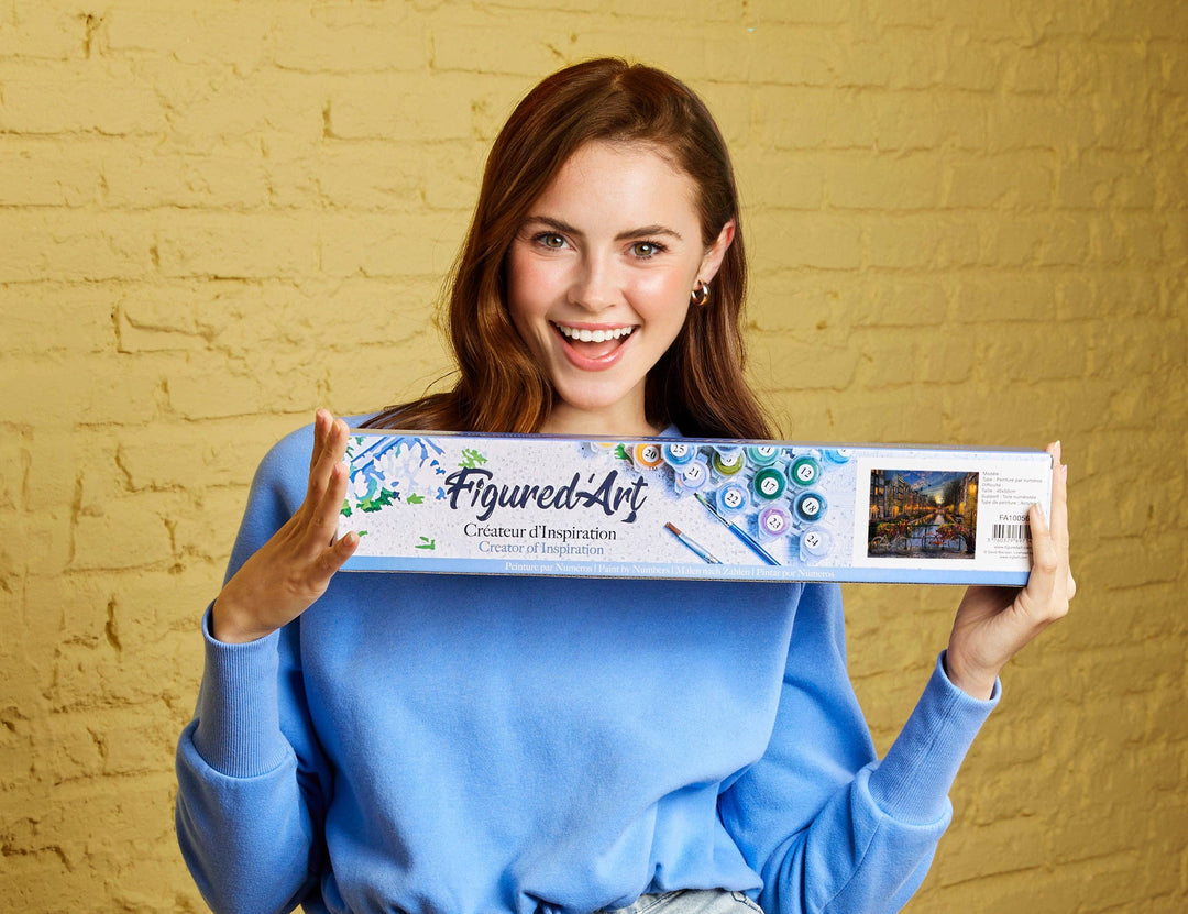 Peinture par numéros : Vue du canal d'Amsterdam