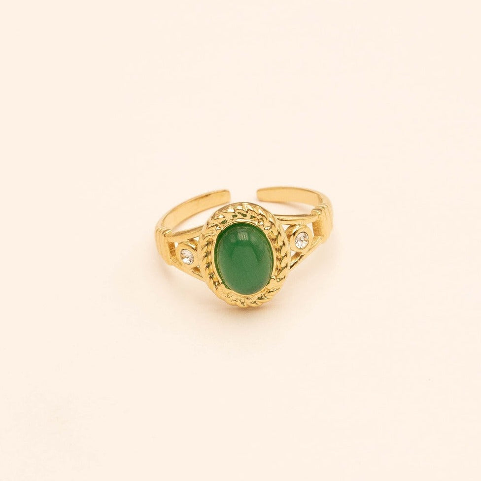 Bague Galina - Vert oeil de chat