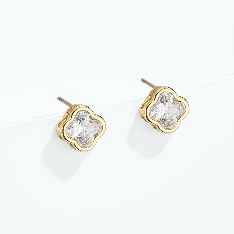 Boucles d'oreille - Trèfle doré