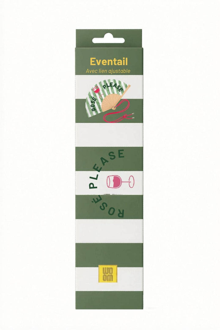 Eventail avec bandoulière - Rosé Please