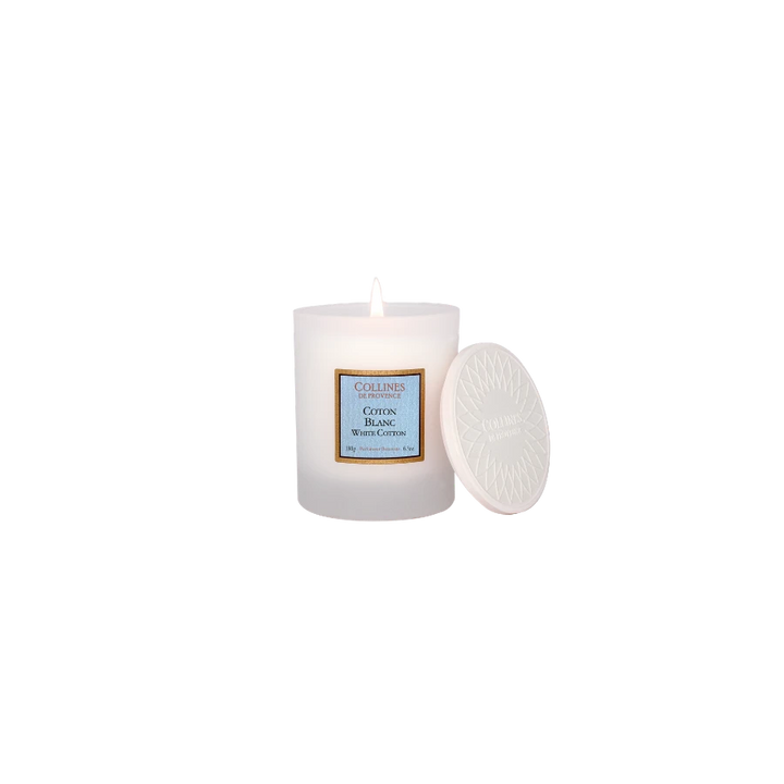 Bougie parfumée Coton Blanc - 180gr
