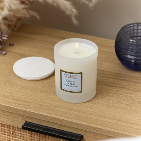 Bougie parfumée Coton Blanc - 180gr