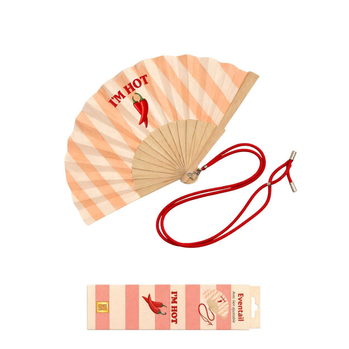 Eventail avec Bandoulière et Boîte Cadeau - I'm Hot