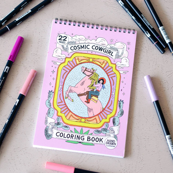Cahier de coloriage Cosmic Cowgirl