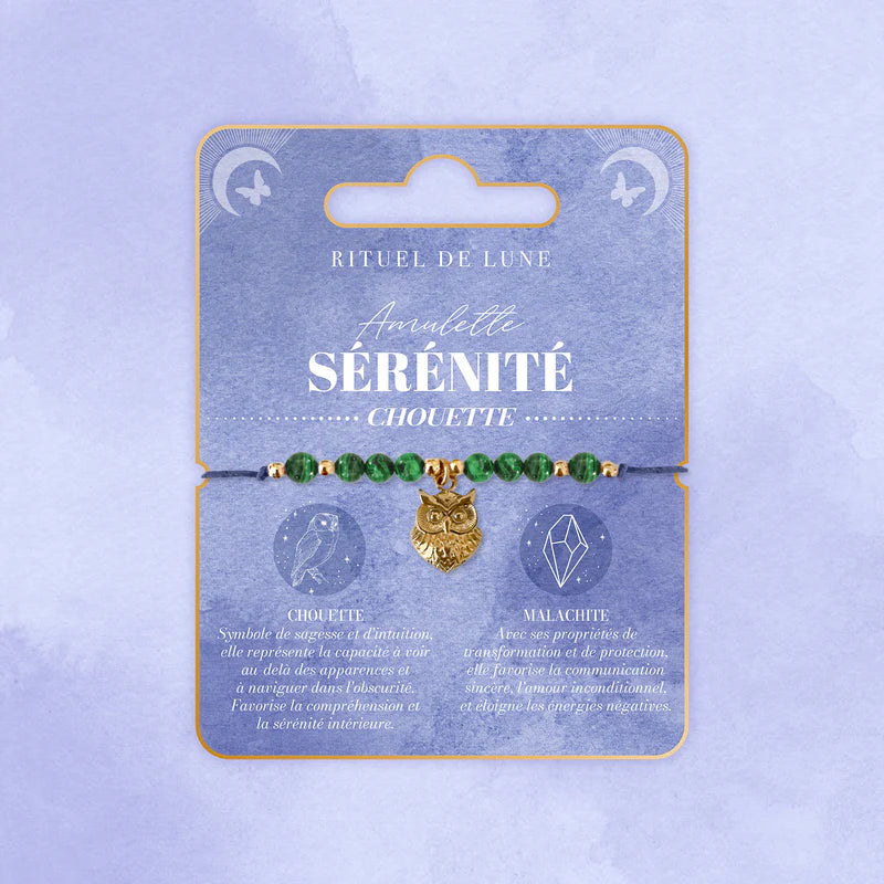 Bracelet Amulette Sérénité: La chouette