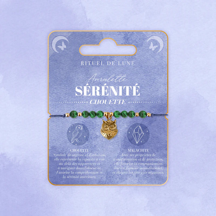 Bracelet Amulette Sérénité: La chouette