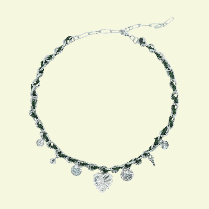 Collier byzance - Argent Kaki