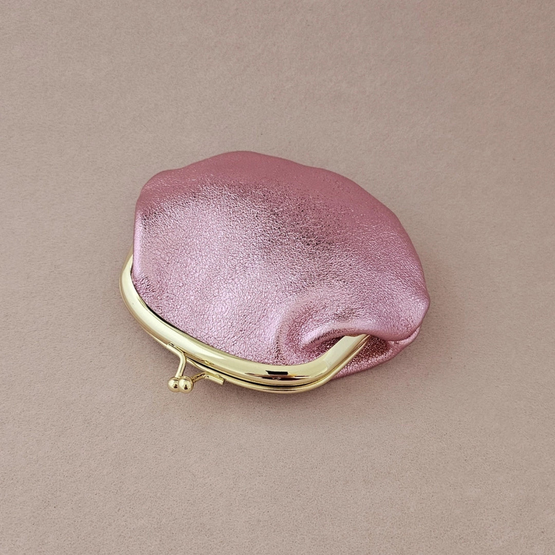 Porte monnaie click clack  Rose GRAND MODELE