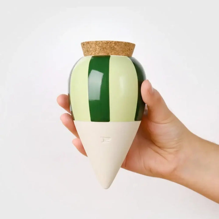 Olla -  Rayé vert