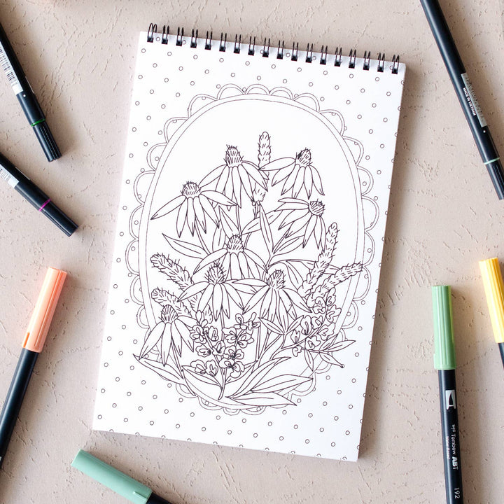 Livre de coloriage Wildflowers